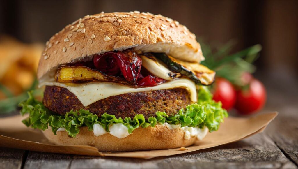 burger végétarien sur un comptoir burger king