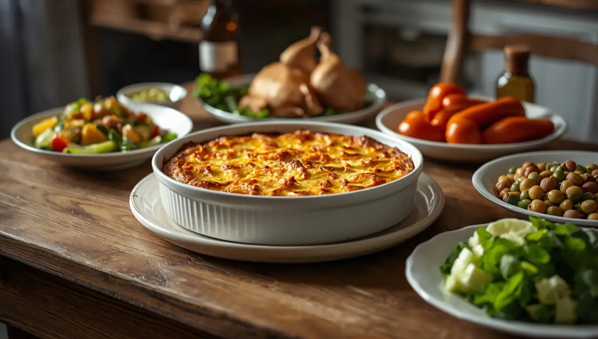 Gratin dauphinois crémeux accompagné de viandes, poissons et légumes, idées d’accompagnements pour un repas équilibré