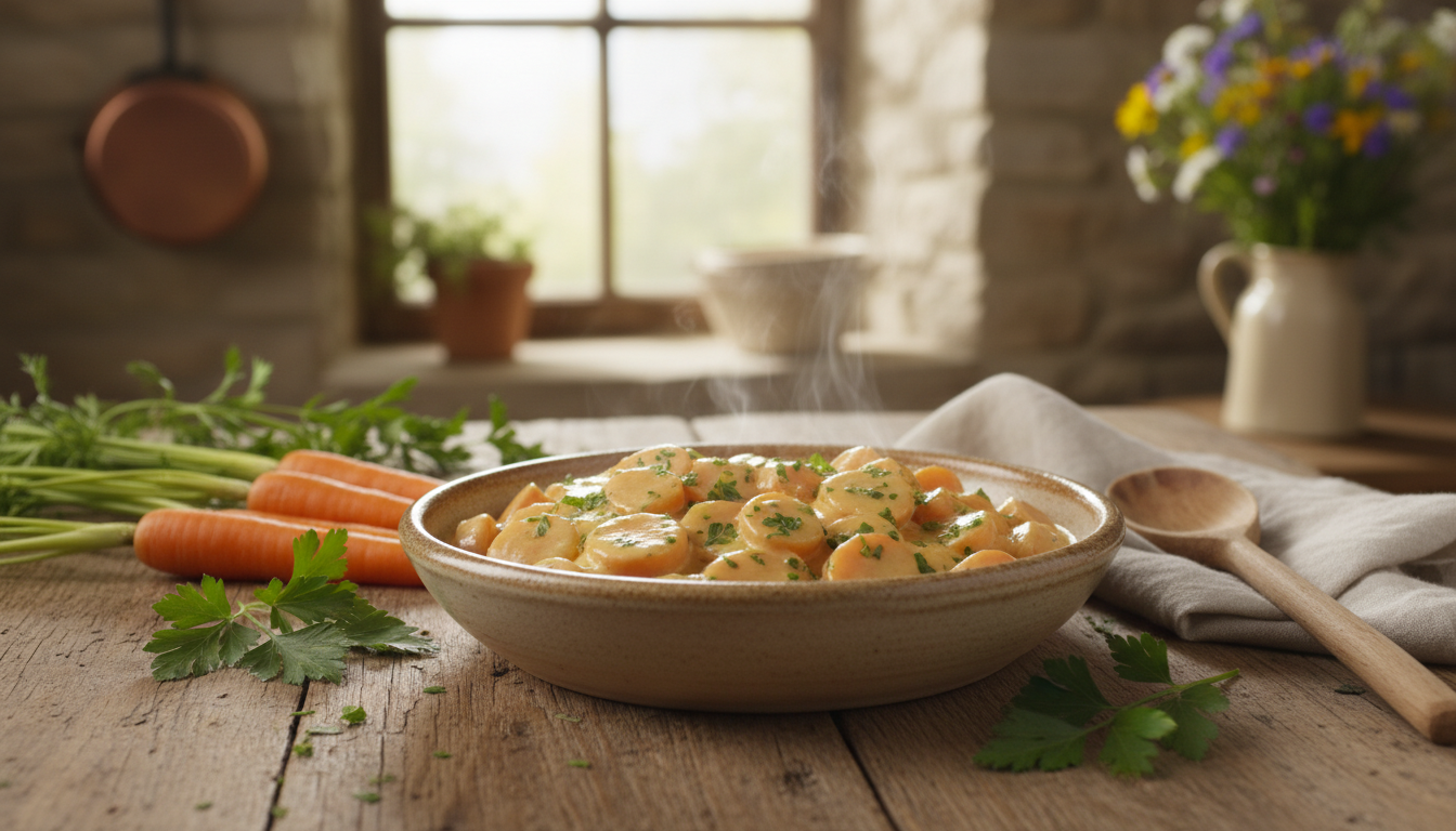 découvrez une recette facile de carottes vichy à la crème, un accompagnement savoureux et rapide à préparer pour sublimer vos repas.